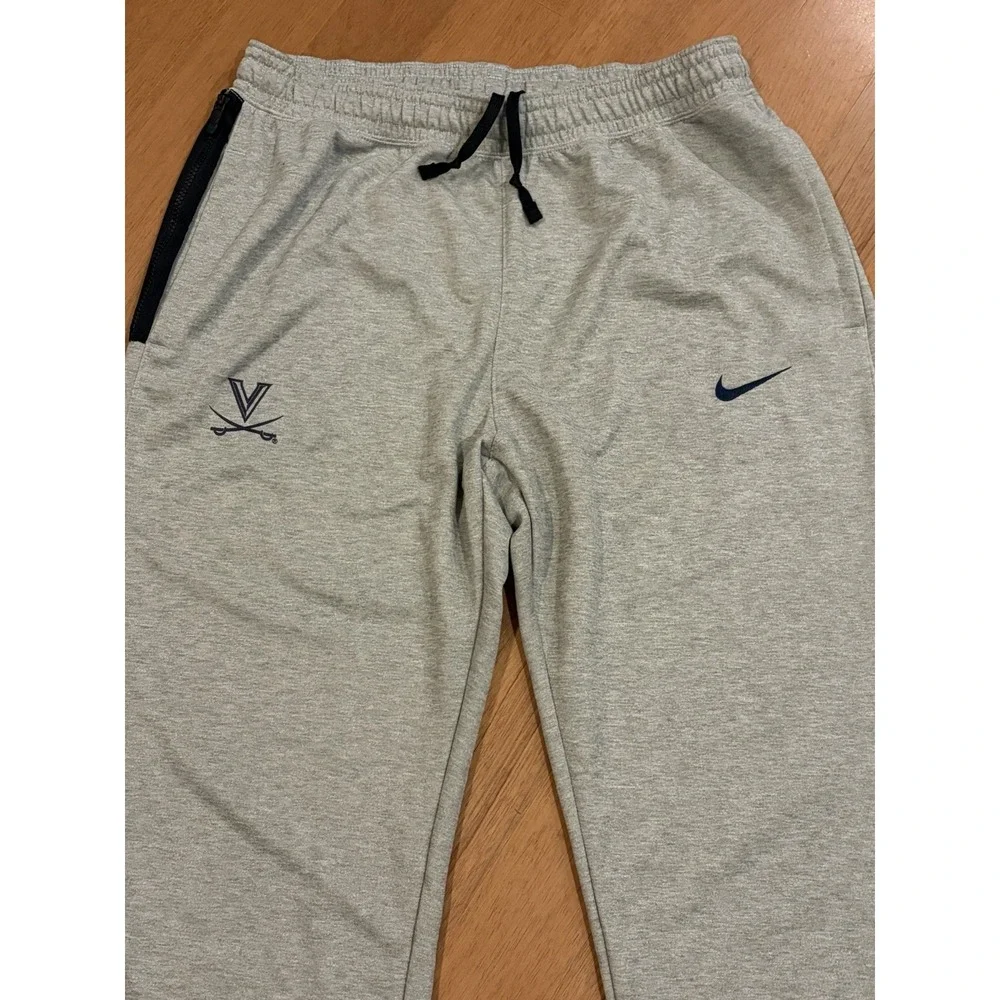 Nike Mens Virginia Cavaliers Dri-FIT Fleece Sweatpants Gray XL Training Pants